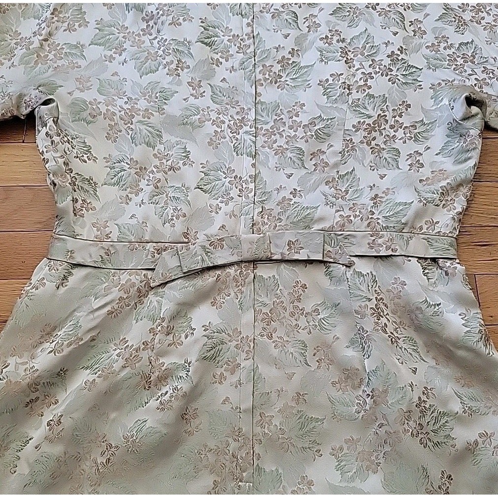 Robinsons California Bettermade Brocade Sheath Dress 14 Vintage Champagne Chic