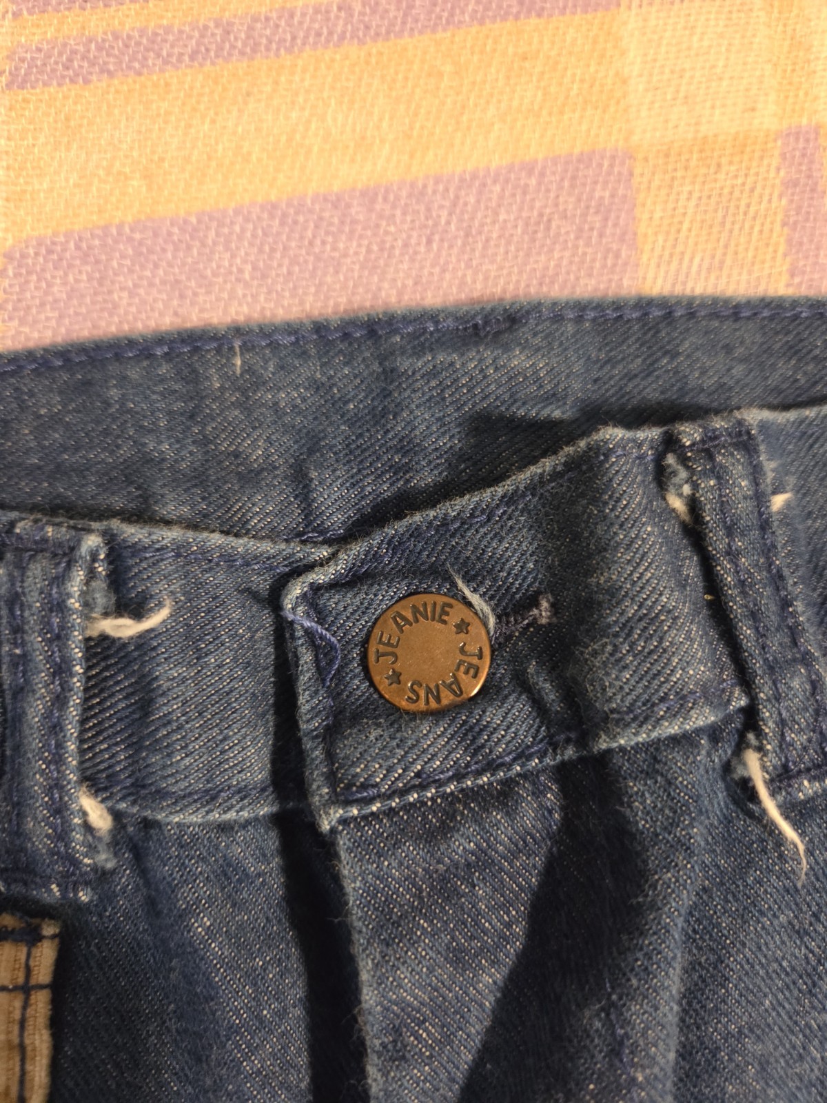 Vintage 70s Patchwork Denim Jeans Pants Flare Jeanie Laura Accessories 7 / 8