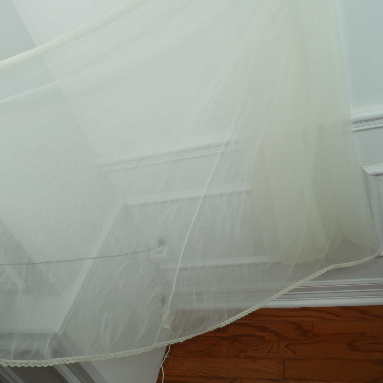 Vintage Val Mode Peignoir Set Sheer Nylon Lace Medium Coquette Bridal Romantic