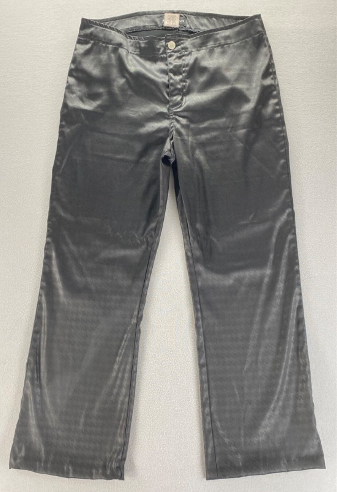 Vintage Women’s Parkers Jeans Style 527 Black Shiny Polyester Pants Size 17/18