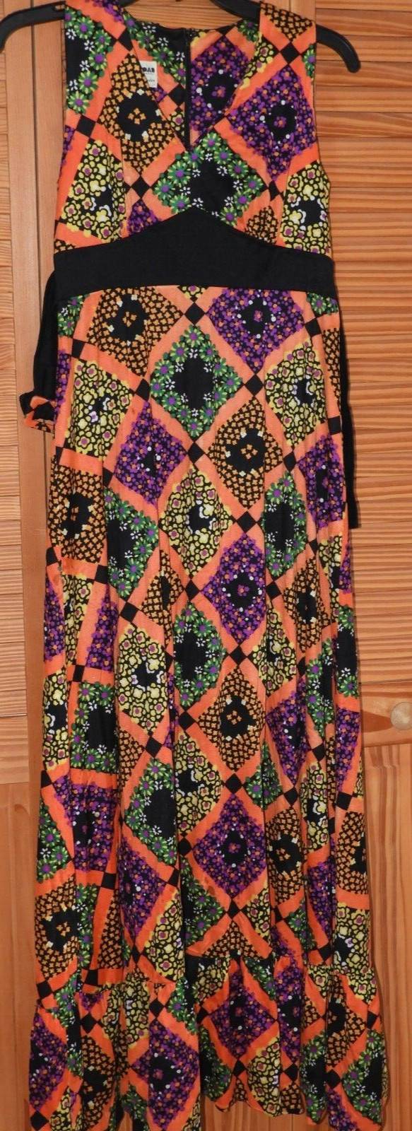 Meleny Road Retro Dress Costume Halloween Sylvia Madon Hippie Sz 11 Small 70&rsquo;s
