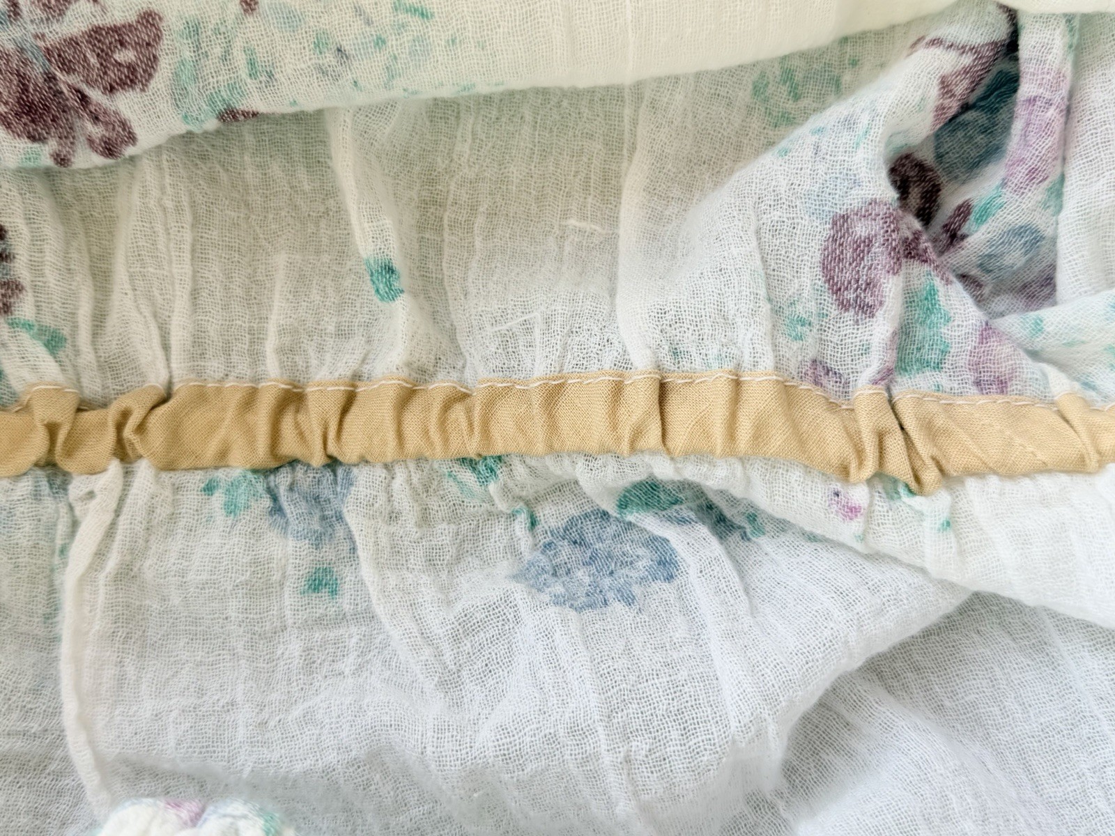 Vtg 70&rsquo;s Style Cotton Gauze Camisole Med/Lg Sundress Ultra-feminine Romantic