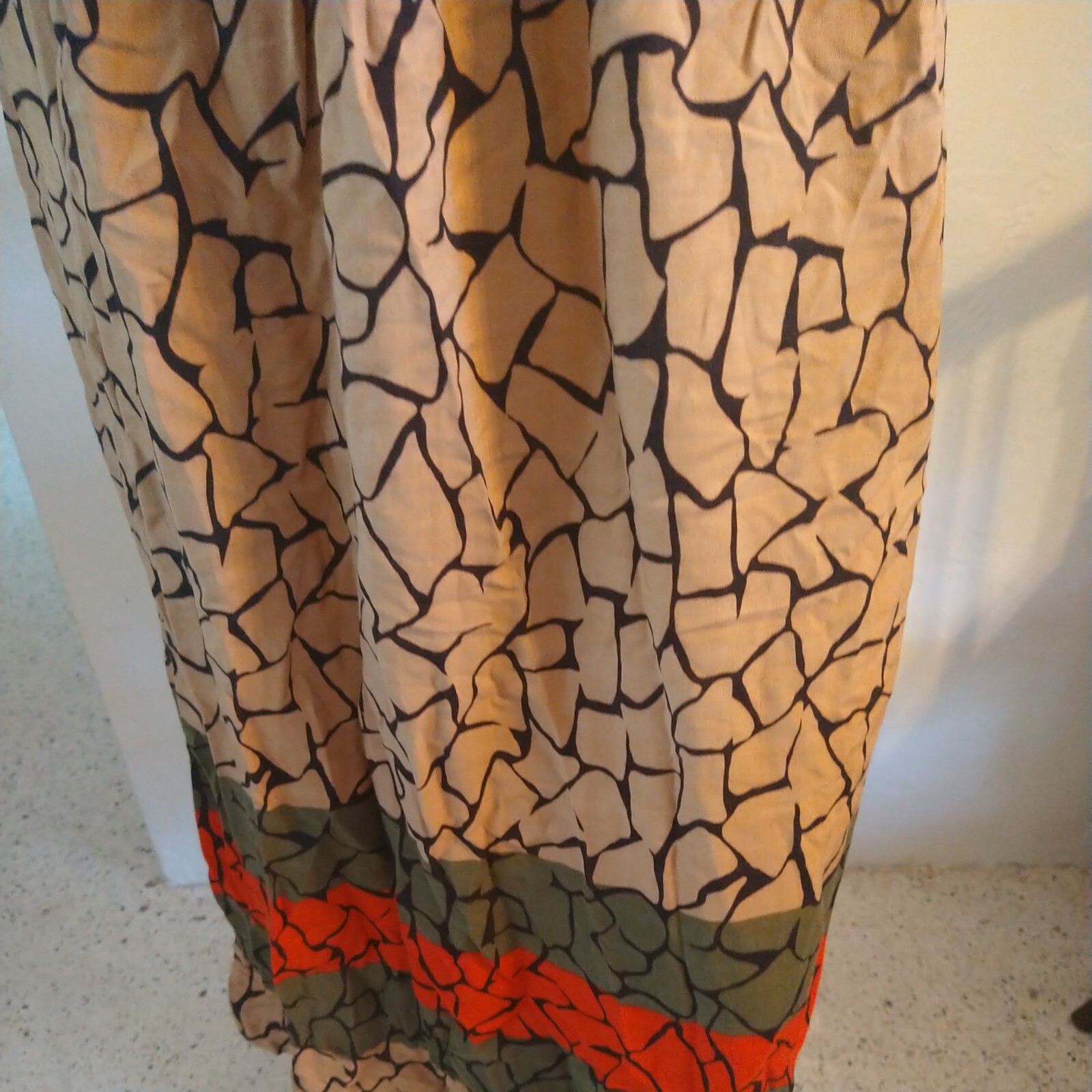 VTG Plain Jane 100% Rayon Skirt Multicolor sz 9