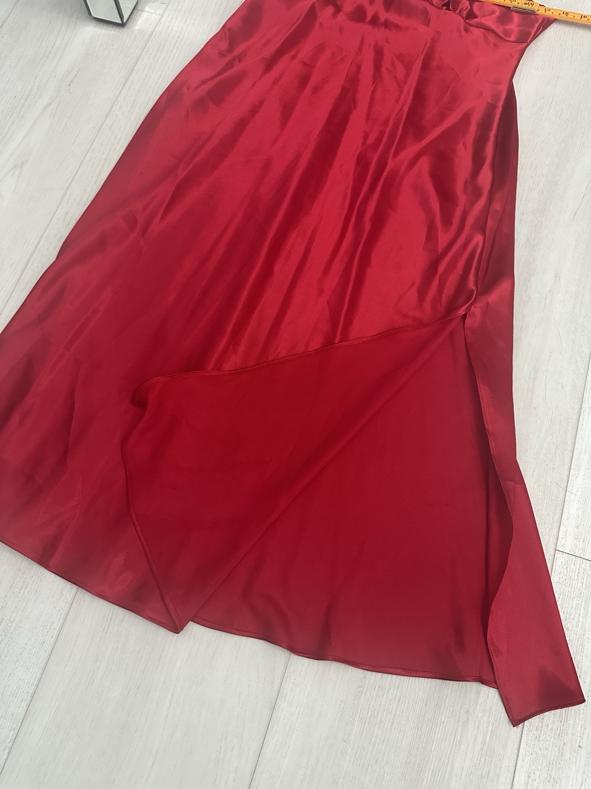 Vintage Gilligan O&rsquo;Malley Camisole Long Nightgown Lingerie Sz L – Red Side Slits