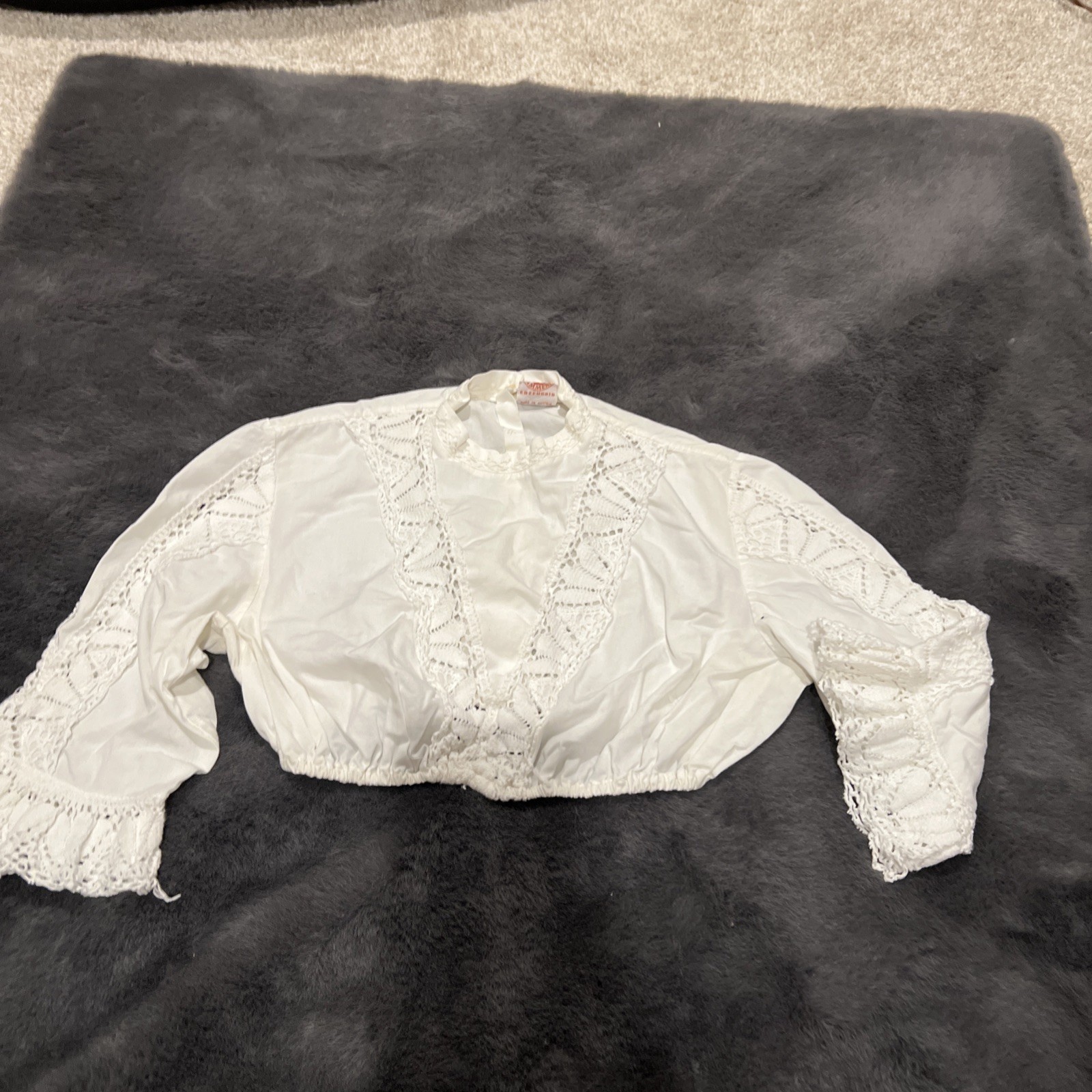 Vintage Original Hammers German Crop Top Dirndl Dress Blouse boho hippie austria