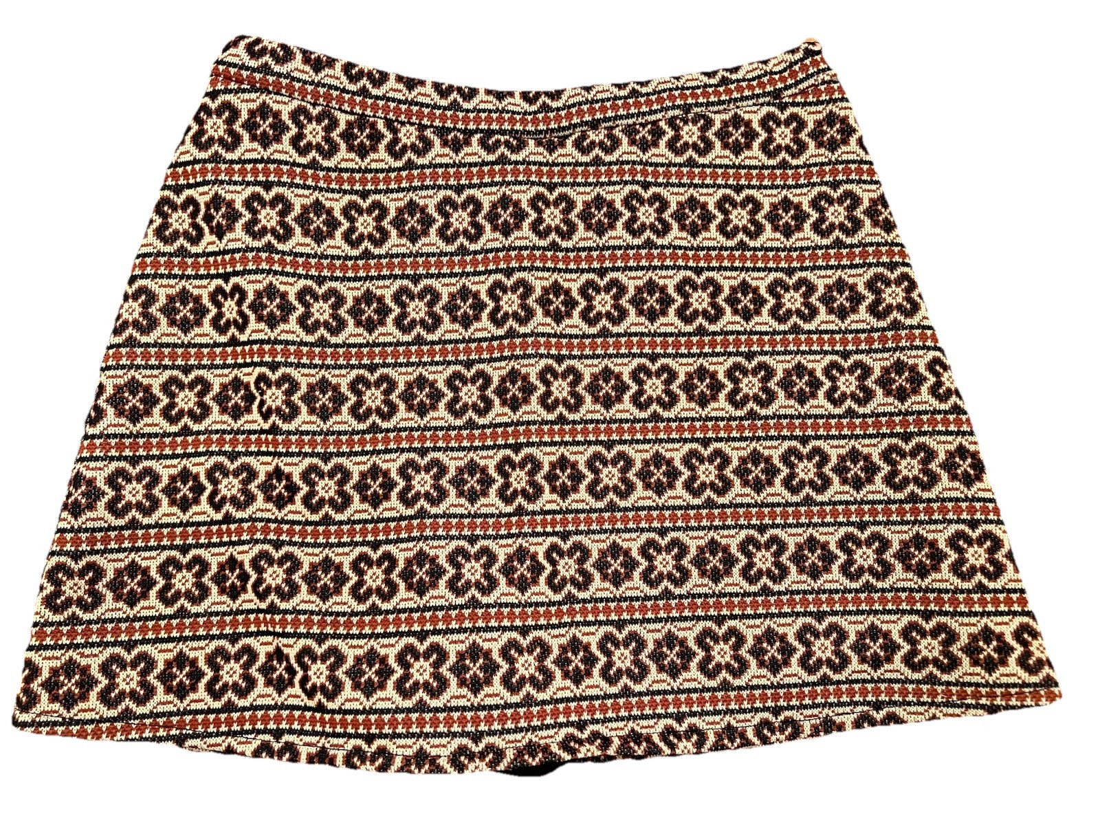 VTG Toni Todd Knit Skirt Shorts Skort Size 11 12 Mod Boho Zip 60’s 70’s