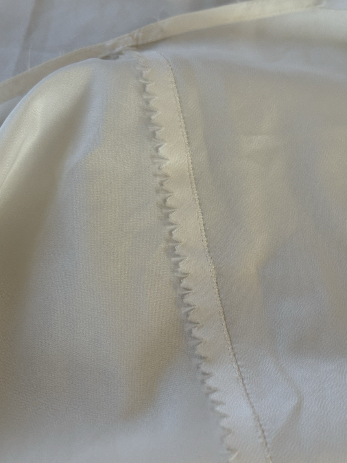 Vintage 1940’s Nylon Blend Negligee Off White Lingerie Slip Medium