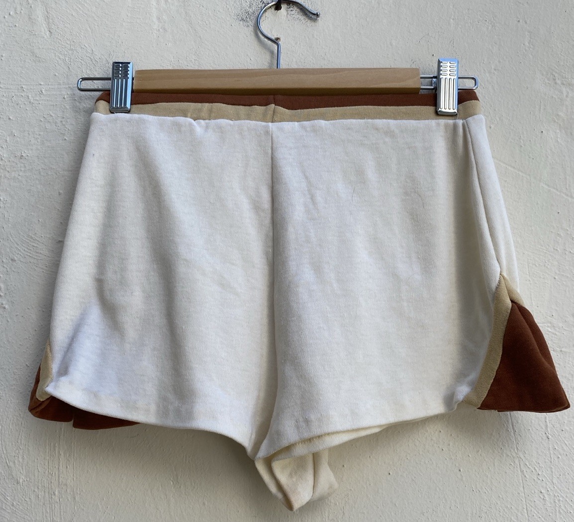 Vintage 70s Cole of California S Cotton Terry High waisted shorts with trim