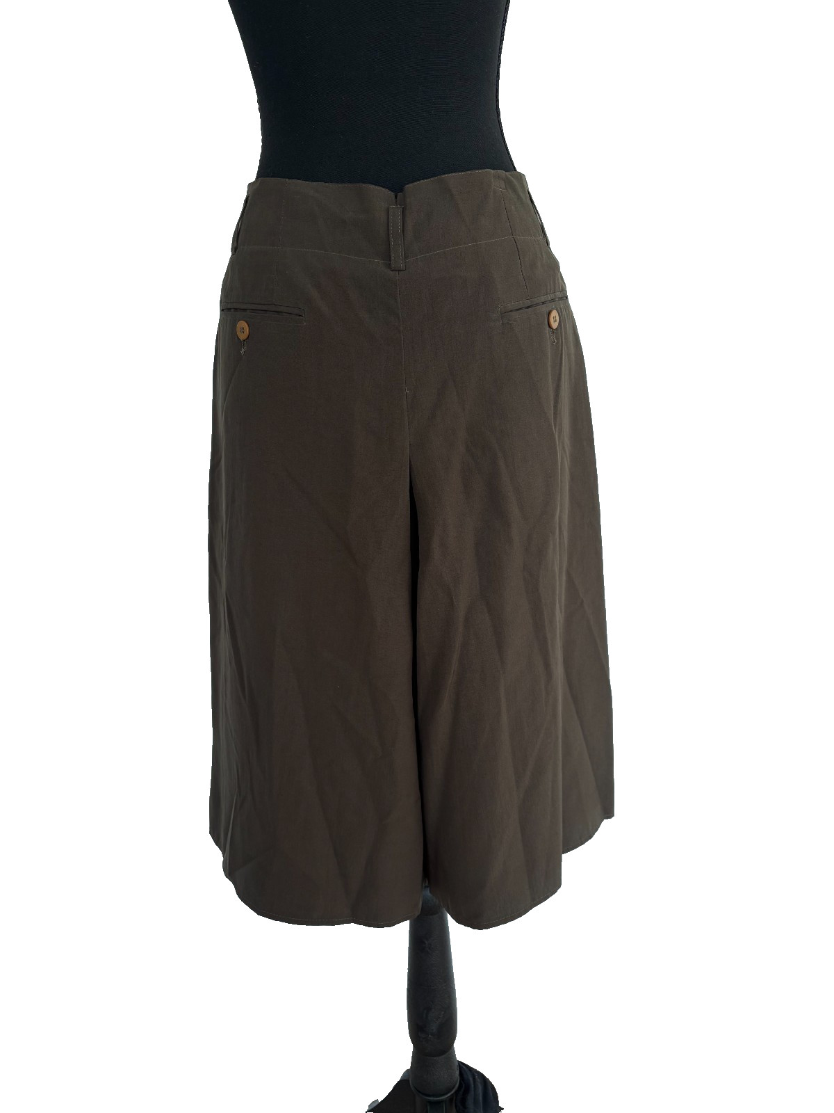 VTG Giorgio Armani Pleated Pleated Long Shorts, Pure Silk, Altered