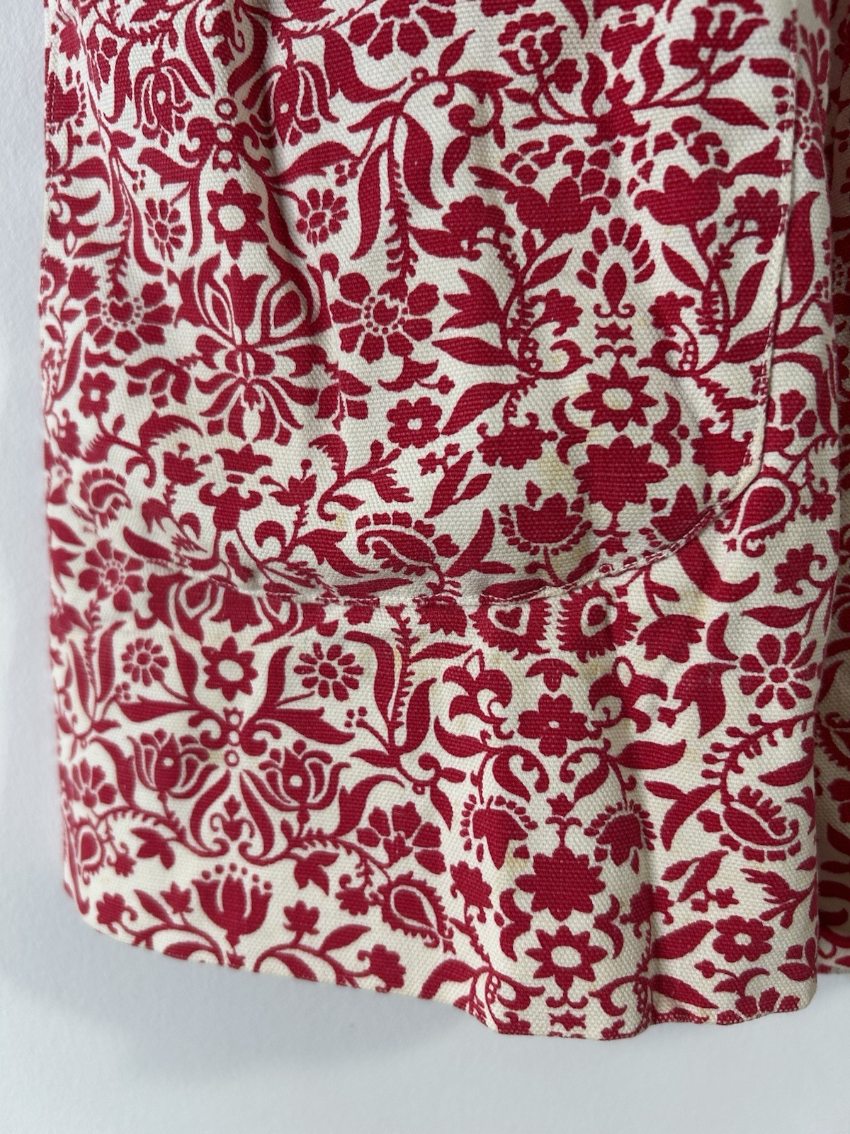 Vintage 1970’s Jumper Women’s Red Floral Sleeveless Hippy Everyday