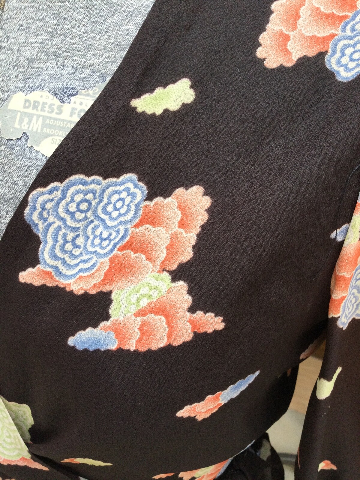 Vintage 1960&rsquo;s Kenzo Cloud Print Wrap Blouse and Skirt