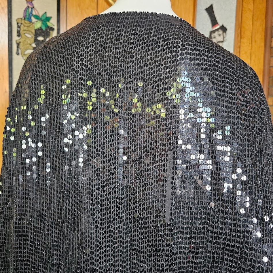 Vintage 80s Disco Panther Sequin Evening Cocktail Party Micro Mini Dress M/L/XL