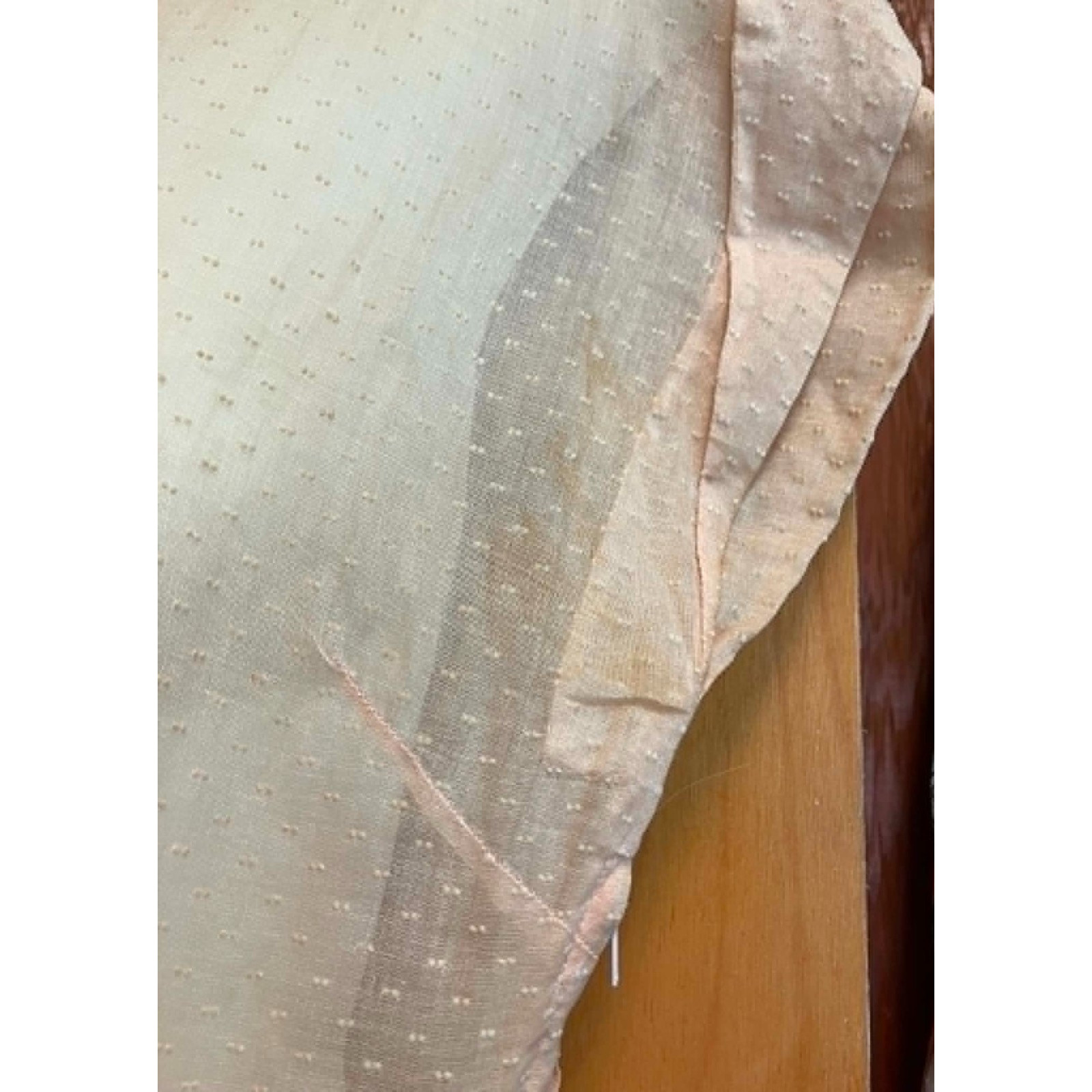 Swiss Dot Sheer Top Crisp Cotton 1950s Dress Full Skirt Short Sleeve Tailored