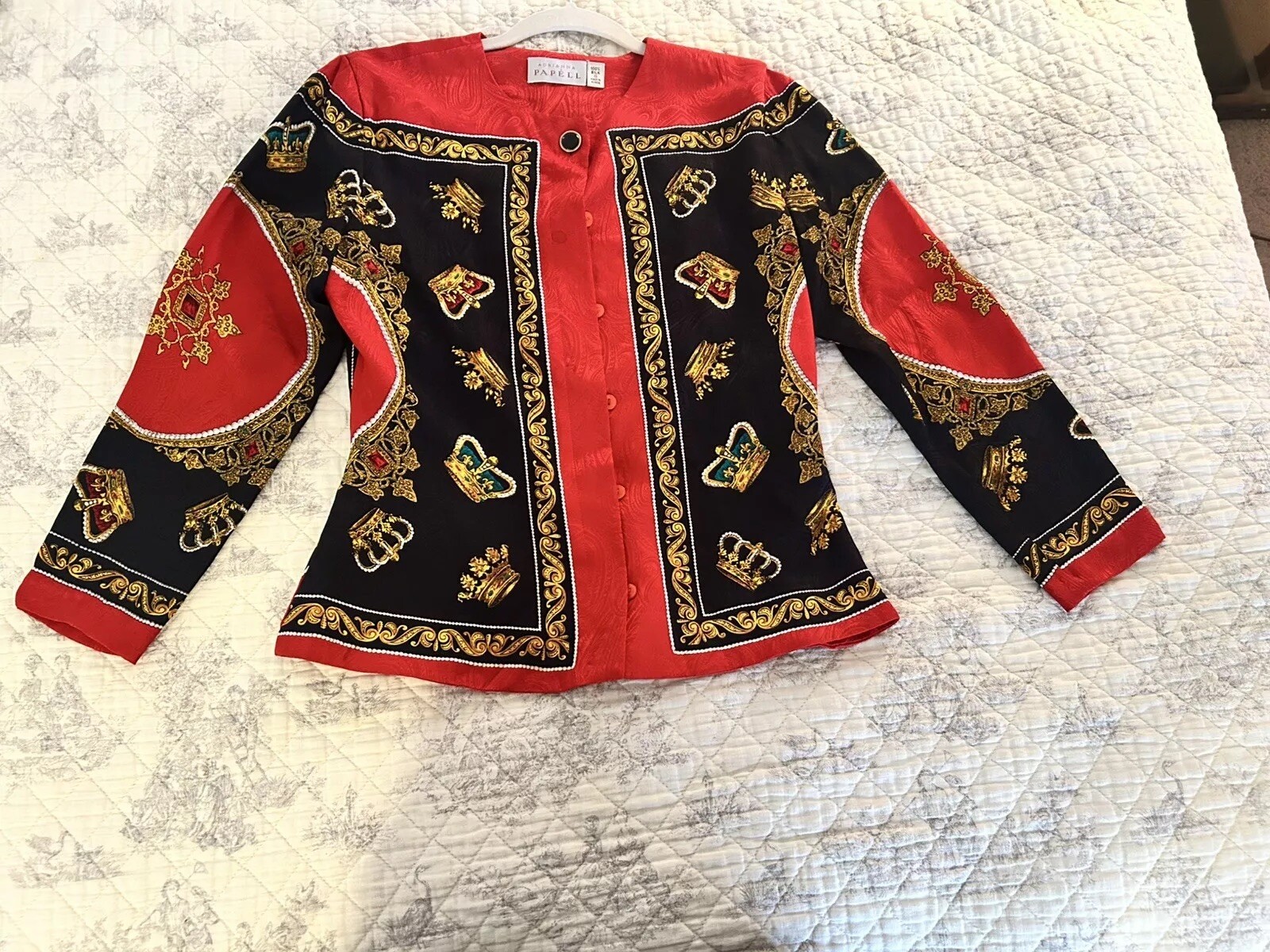 Vintage 100% Silk ADRIANNA PAPELL Blouse