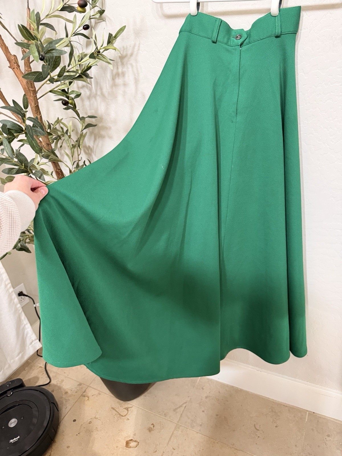 Lords & Taylor Vintage Green Maxi Skirt Women&rsquo;s Regular Size Made in USA