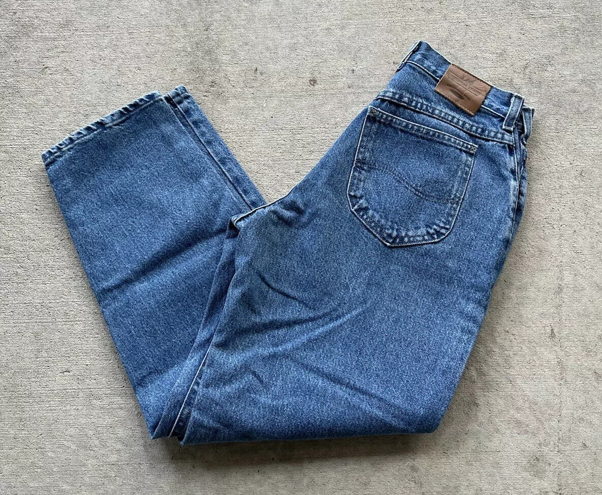 Vintage 90s Lee High Waisted Medium Wash Mom Jeans Size 12 Petite