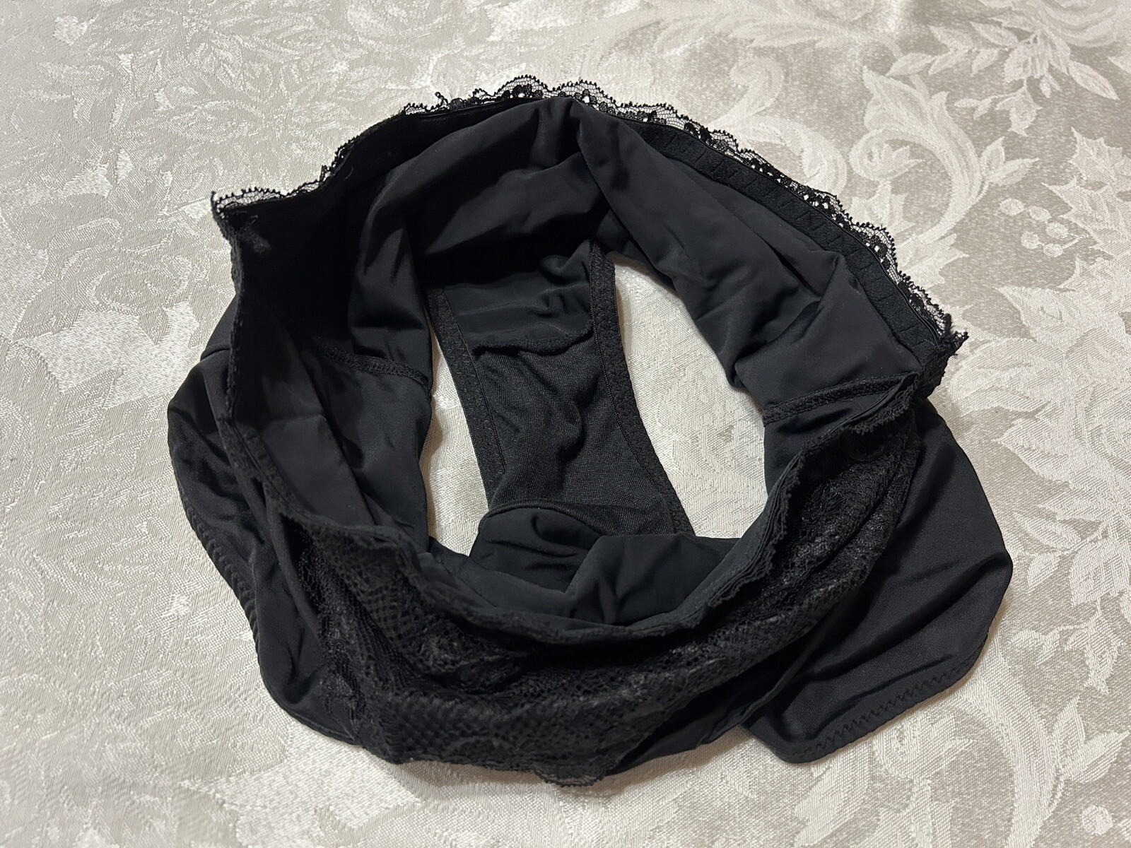 Instant Shaping By PLUSFORM 7301 Hi Waist Lace XL Black Shaping Brief Panties