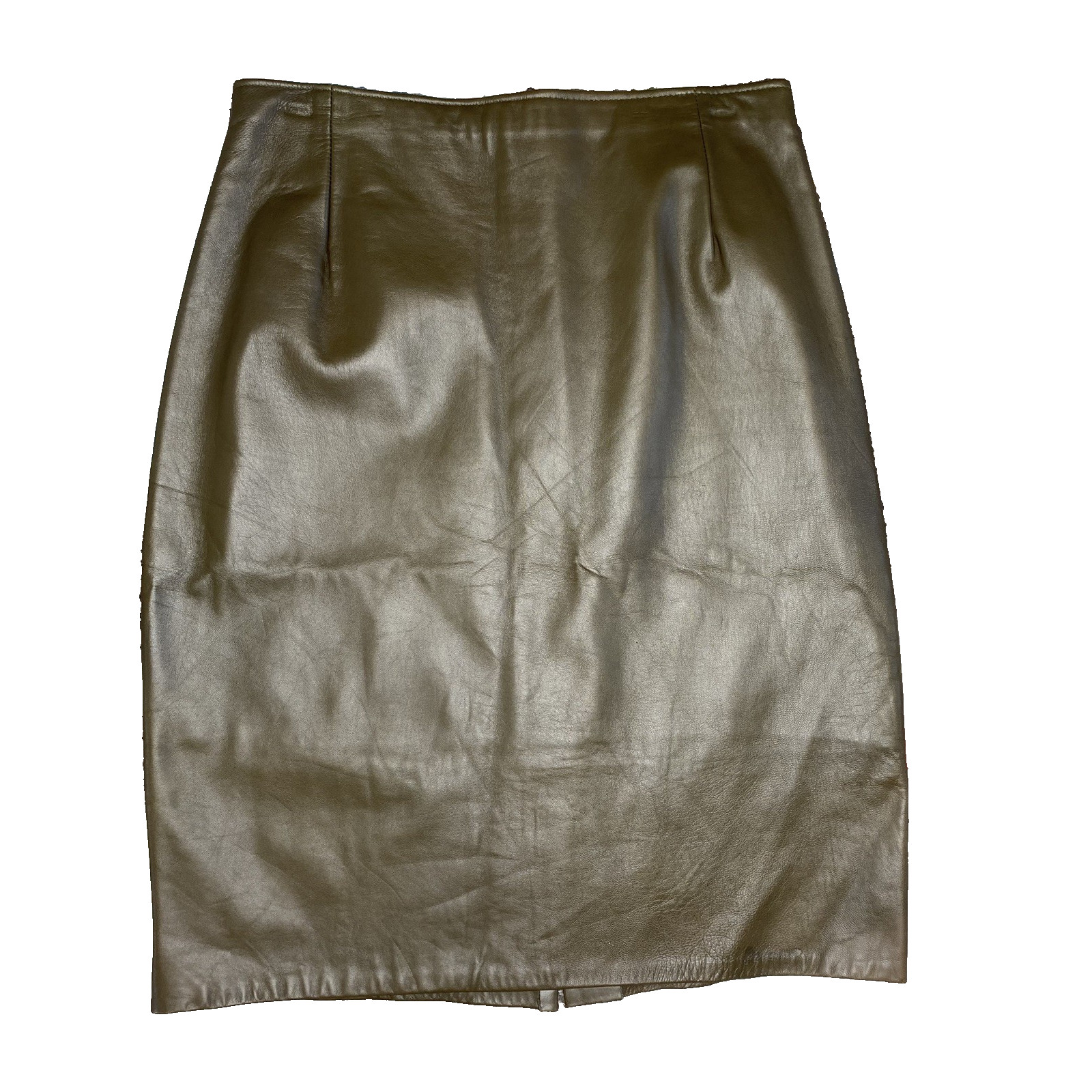 Firenze Leather Pencil Skirt Womens Size 12 Waist 28.5&Prime; Vintage 80s Retro USA