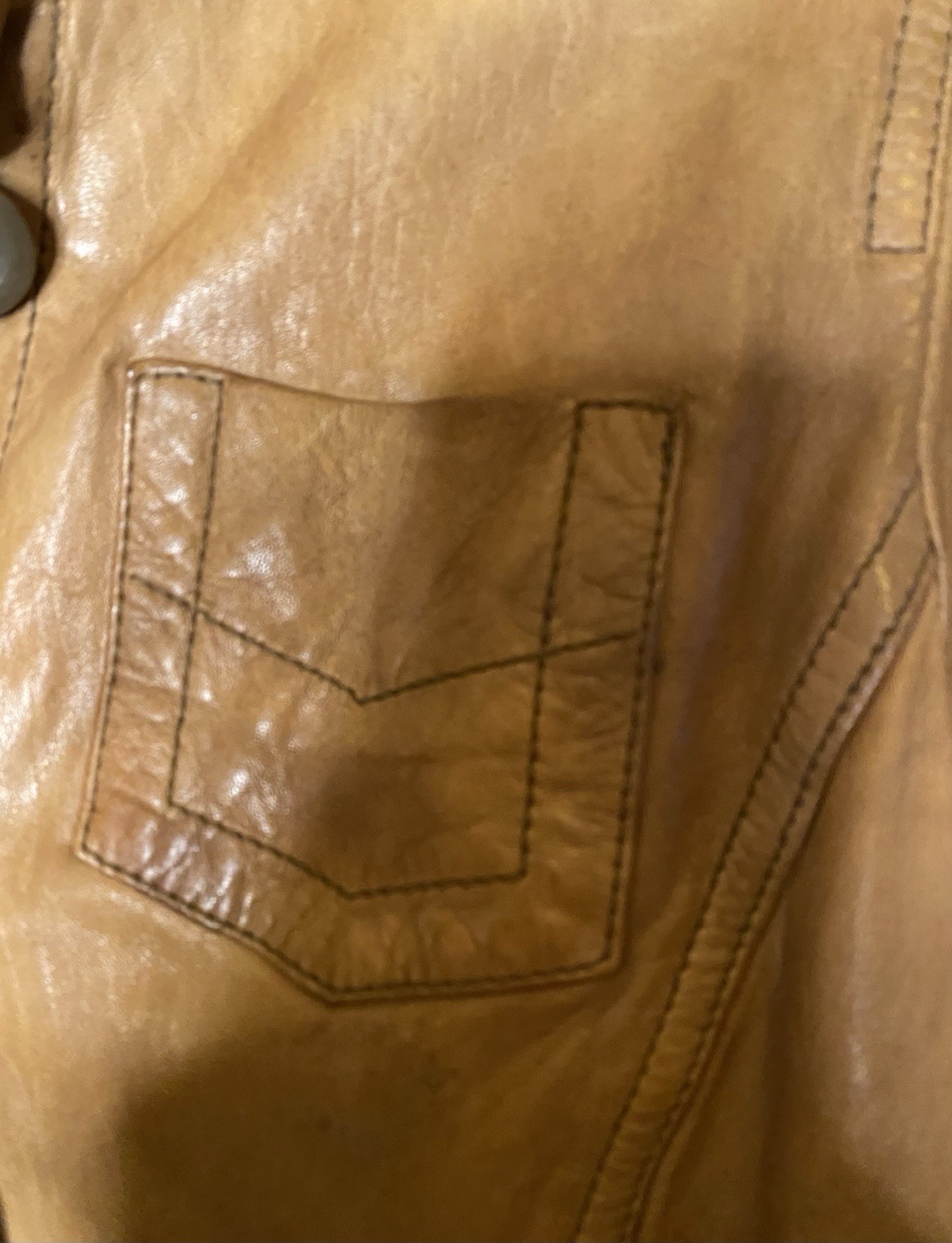 Gap Lamb skin Cropped Vintage Style Factory Distressed Super Soft Utility Style