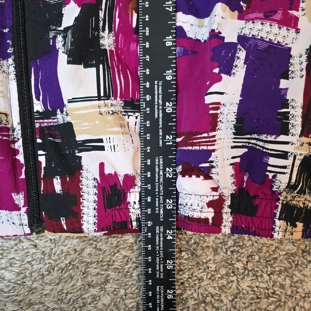Koret Multicolor Abstract Vintage 90&rsquo;s Track Jacket Bust 25&Prime; Flat