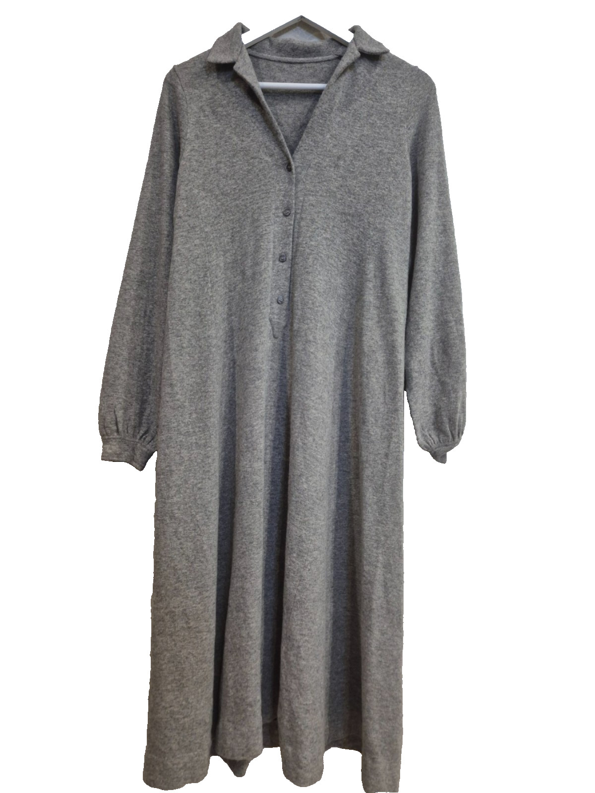 VTG Pringle of Scotland Cashmere Wool Knitted Dress Grey Factory Sample 90s M
