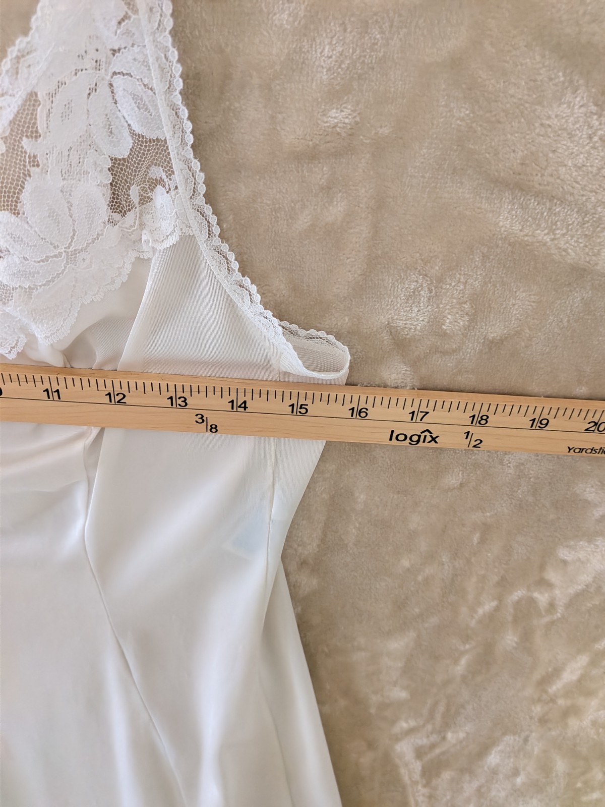 Vtg Maidenform Womens 34 Something Special Full Lace Slip Dress Silky Nylon