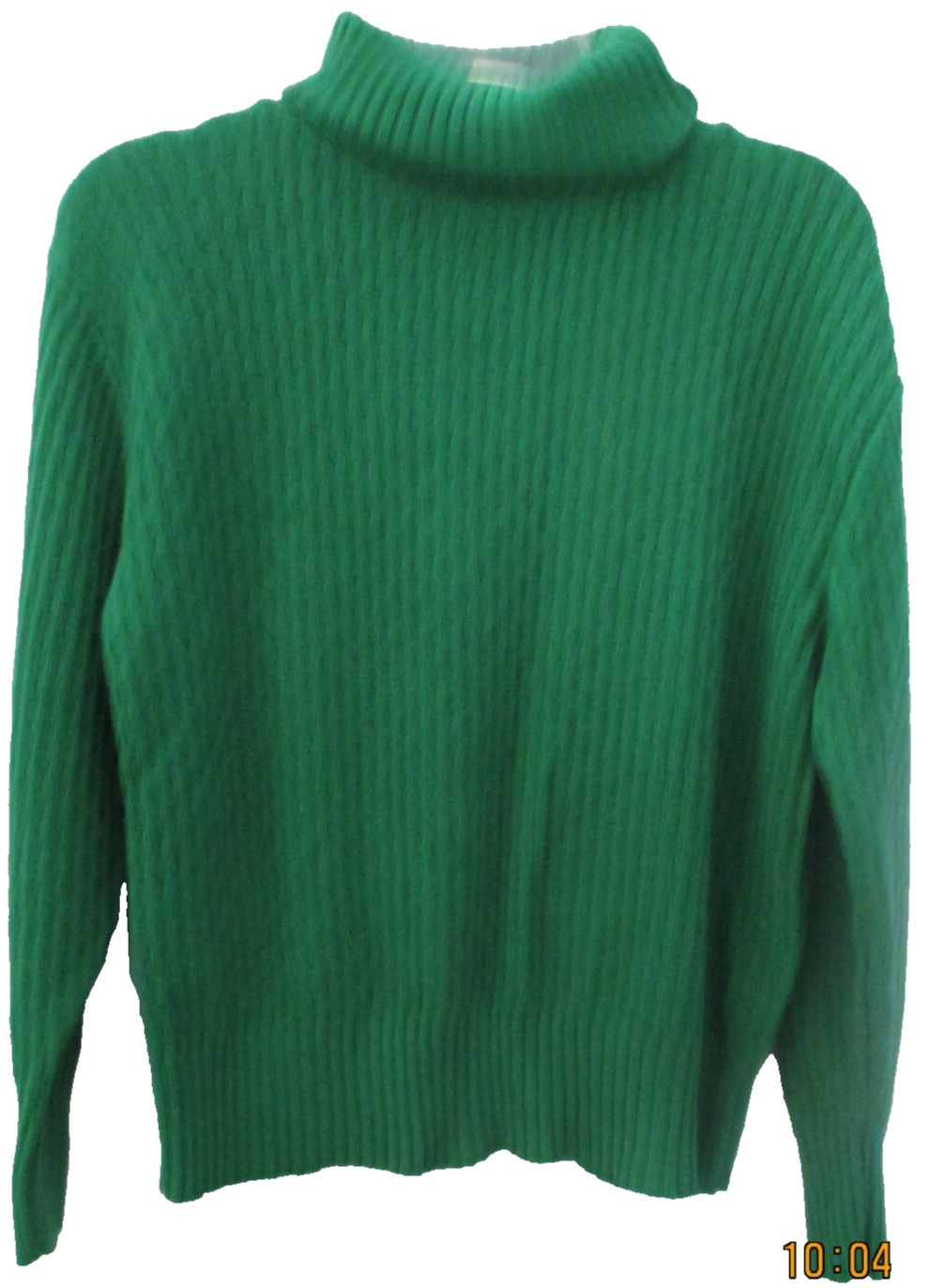 Vintage Women&rsquo;s United States Sweater Small Cotton Turtleneck Green
