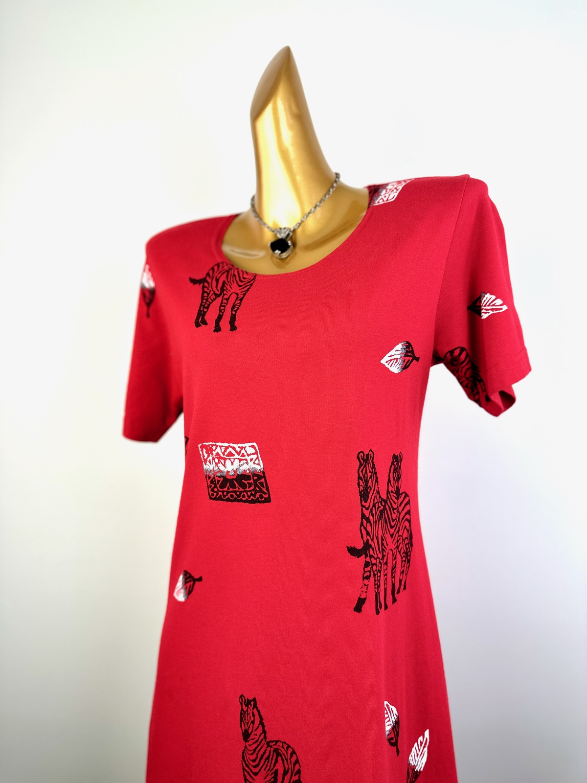 Vintage VTG 90s grunge dress animal print midi sundress