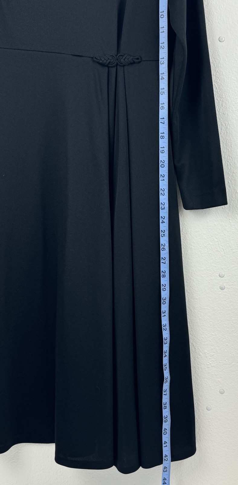 Vintage 1980s Changes Black Midi Dress Union Made In USA