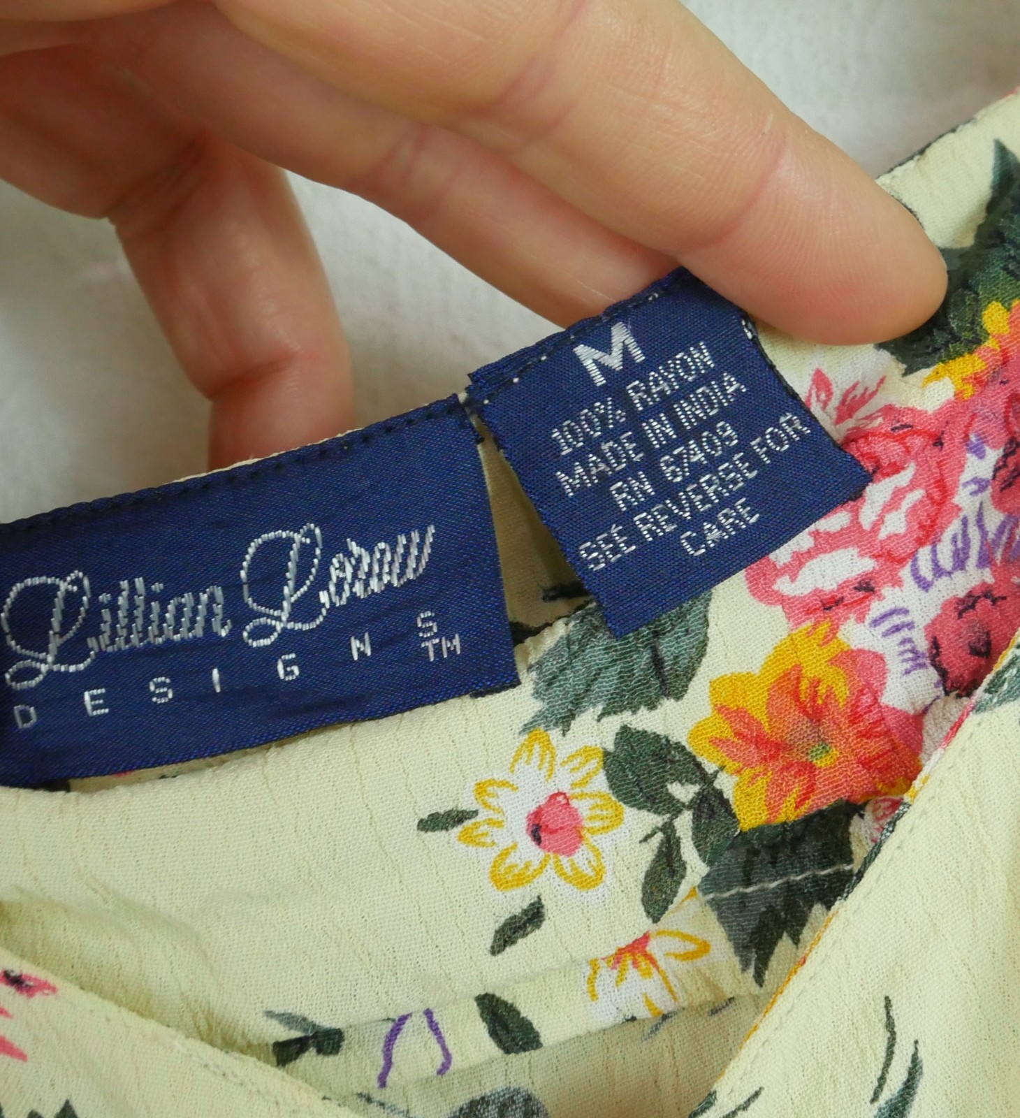 Vintage 90s Maxi Dress Butter Yellow Dainty Floral Cottagecore Tie Waist Medium