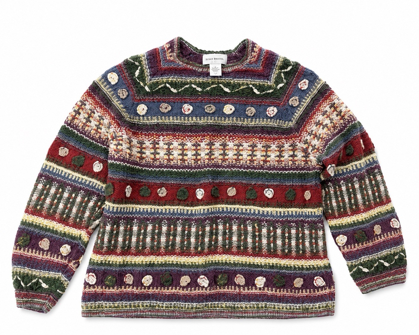 Vintage 1980’s 1990’s Susan Bristol Cottage Core Muted Sweater L