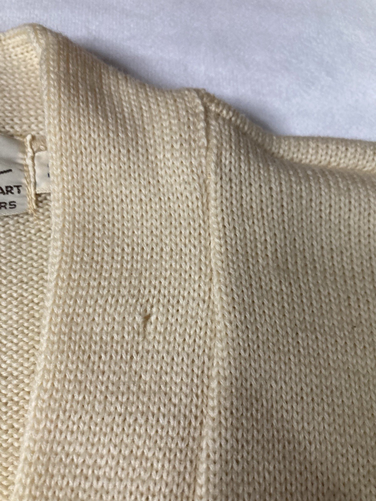 Vintage Mitchells Varsity Cardigan Sweater Women&rsquo;s Cream 60s