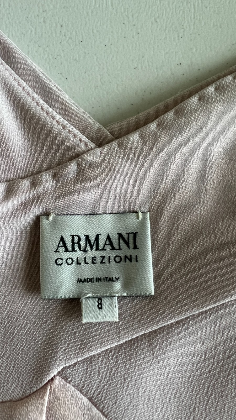 Giorgio Armani Collezioni Vintage Pink/Mauve Spaghetti Strap Cocktail Dress Sz 8