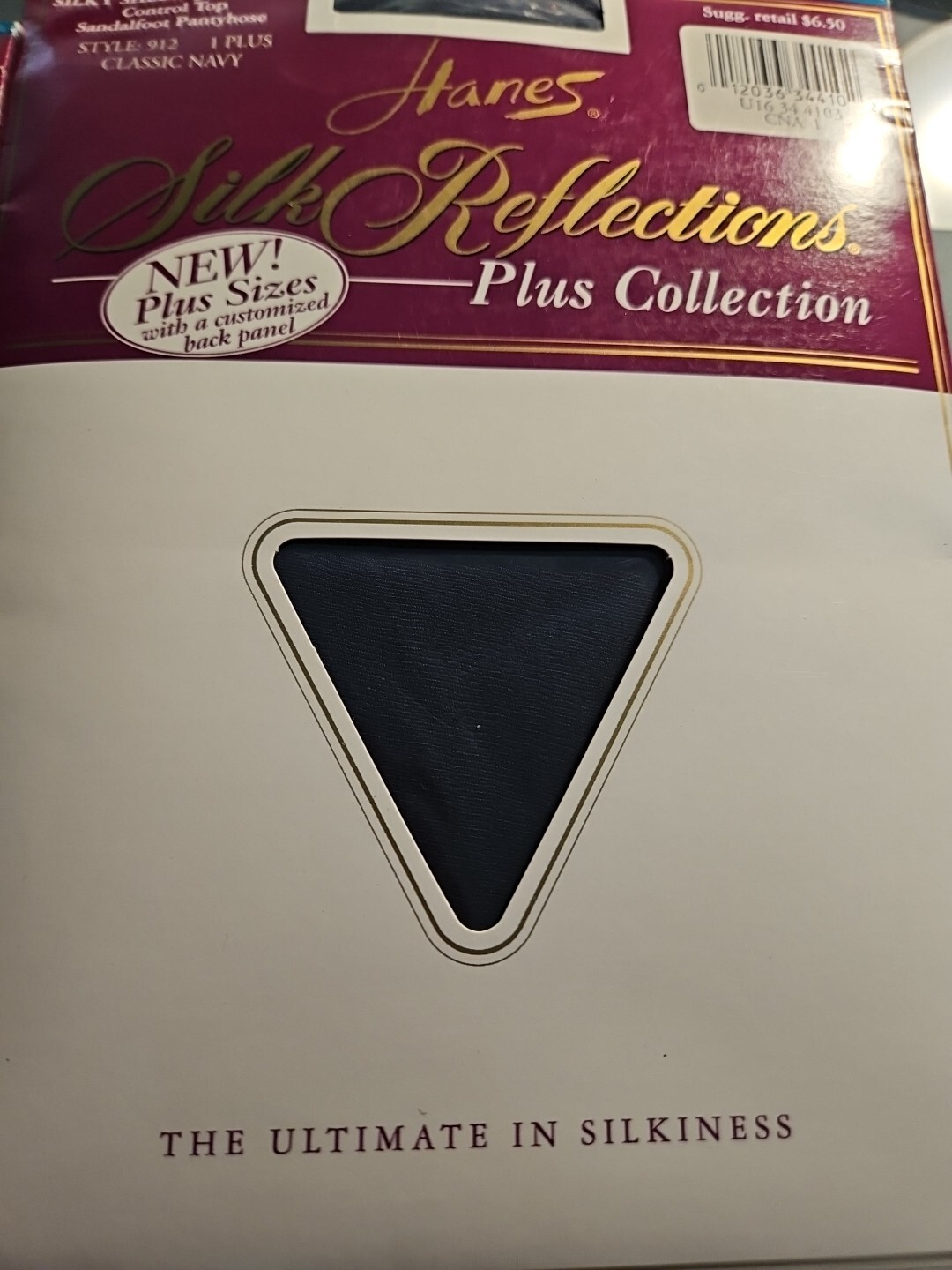Hanes Silk Reflections Silky Sheer Queensize Style 912 1 Plus Classic Navy