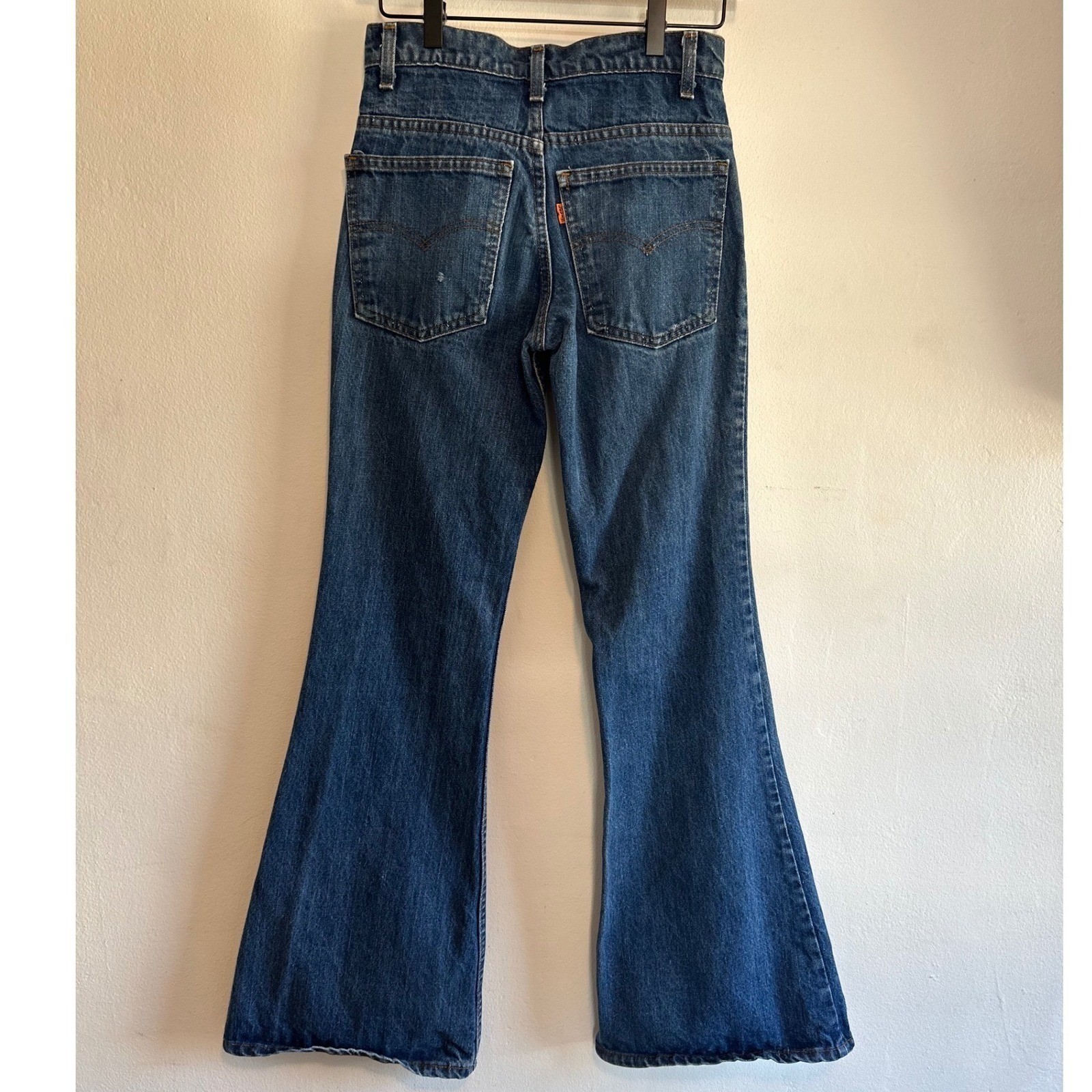 Vintage 684 Levi&rsquo;s Big Bell Bottom Jeans Orange Tab 1970&rsquo;s Size 28X33