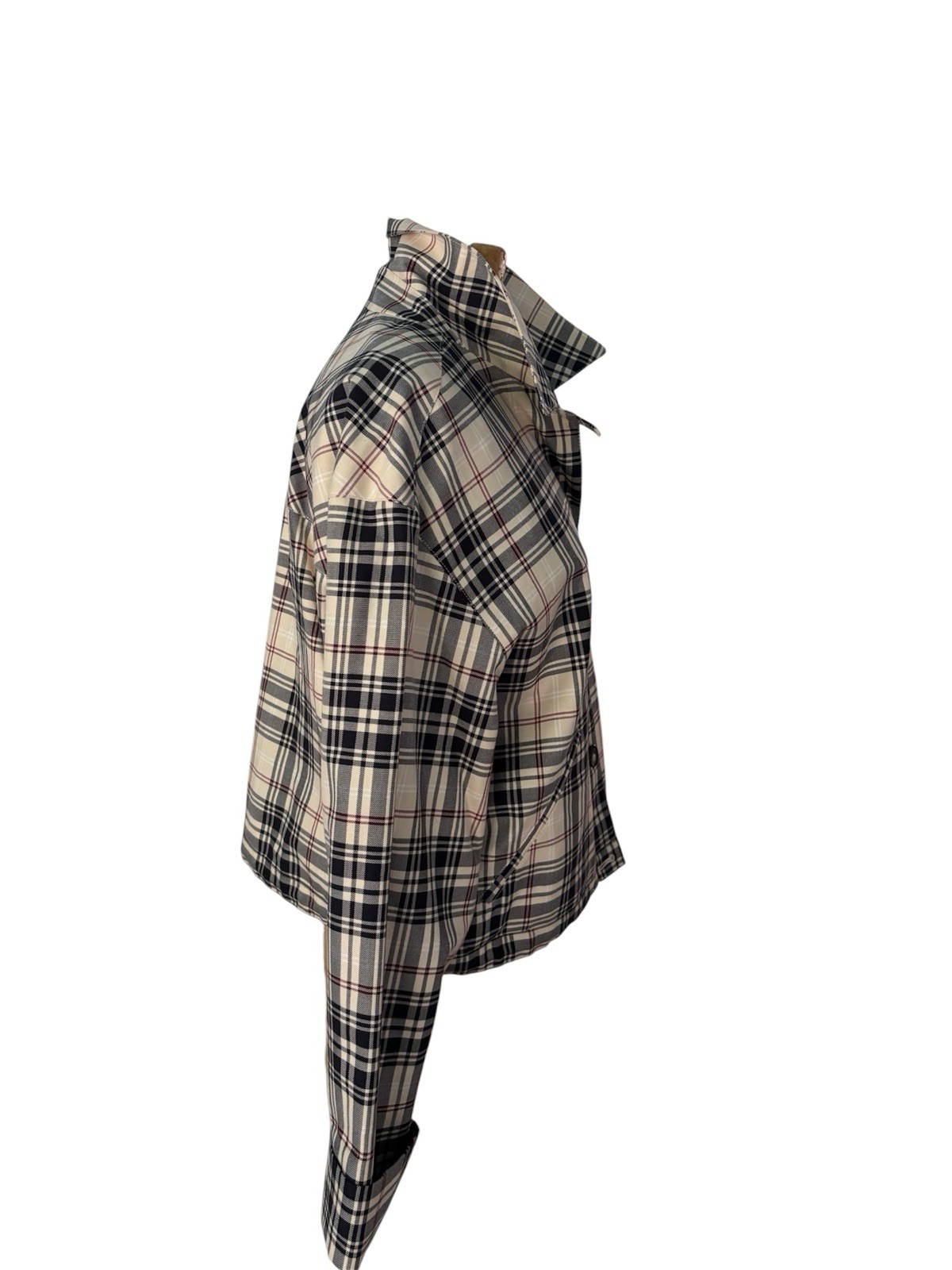 Vintage EMANUEL UNGARO plaid Jacket Windbreaker 1990s Size 8