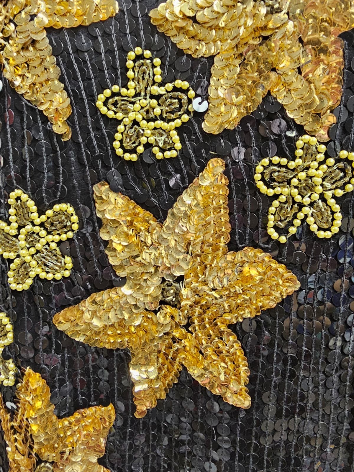 90s – 00s Night Vogue fully beaded silk blouse . large . made in India