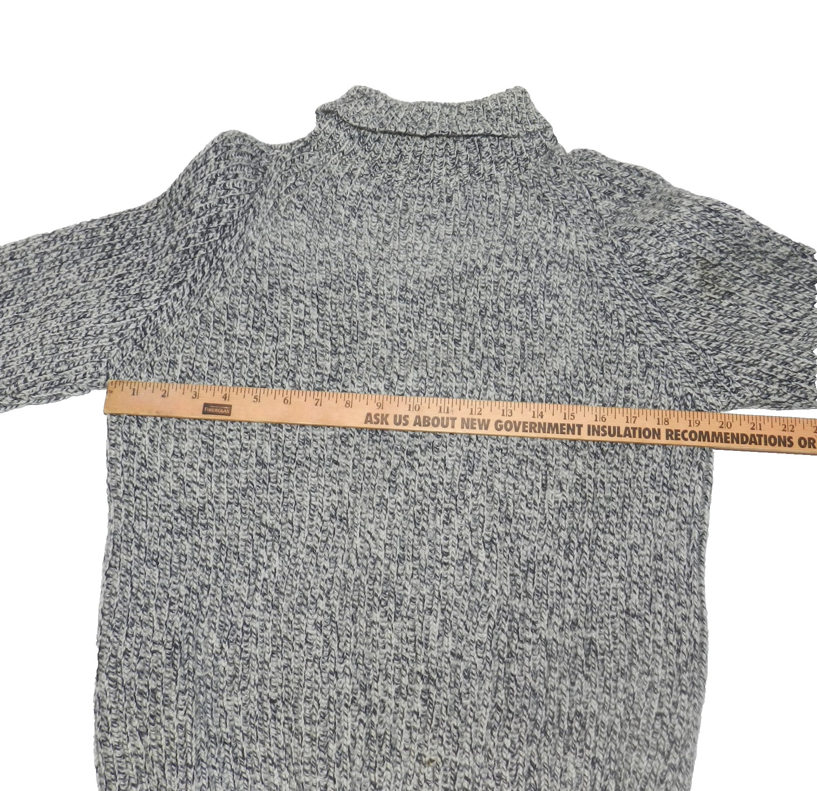 Vtg 80s Wool Sweater Ribbed Knit Beige Black Whaler Sportswear Made In England