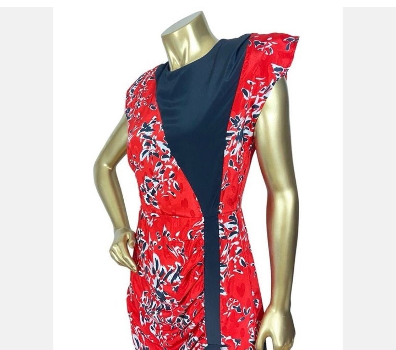 STUNNINGLY BOLD & UNIQUE A LA CARTE VINTAGE DRESS SZ 11 12 RED WHITE & BLUE