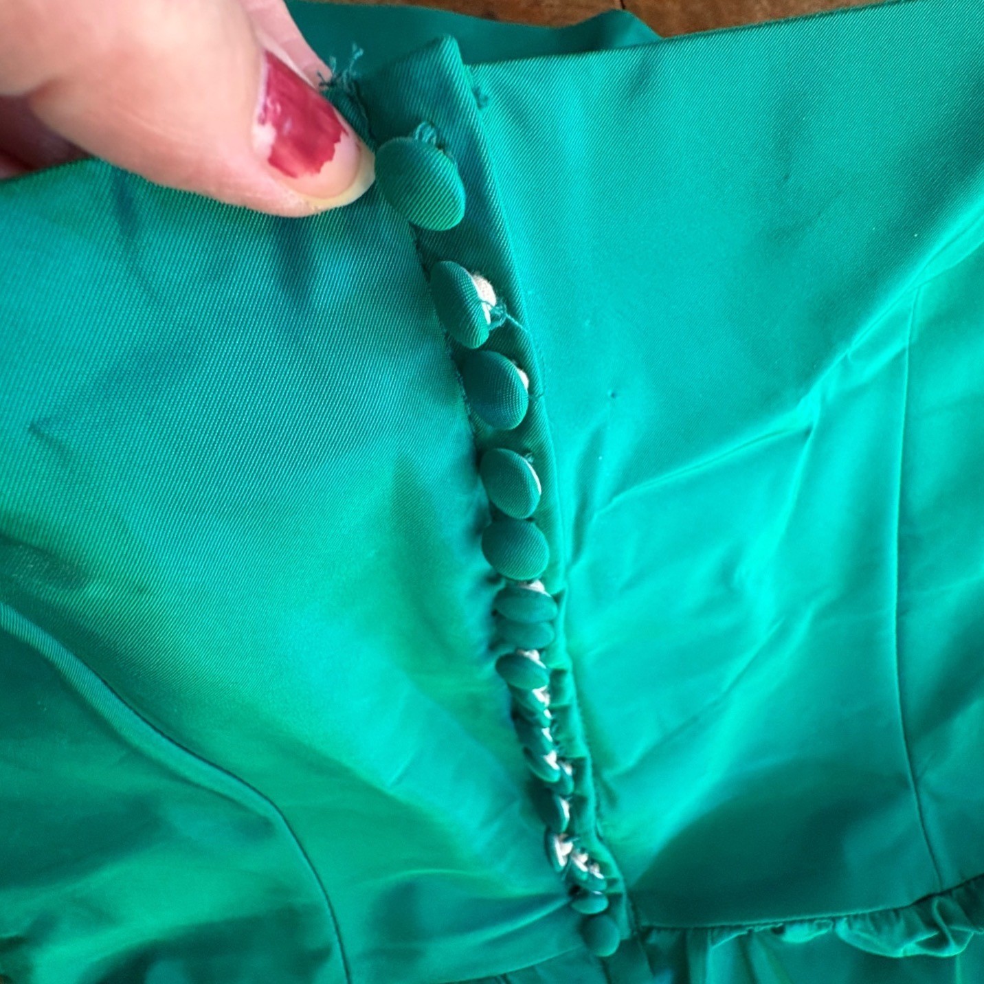 Dance Allure Alfred Angelo Teal One Shoulder Taffeta Gown 80s Prom 11/12