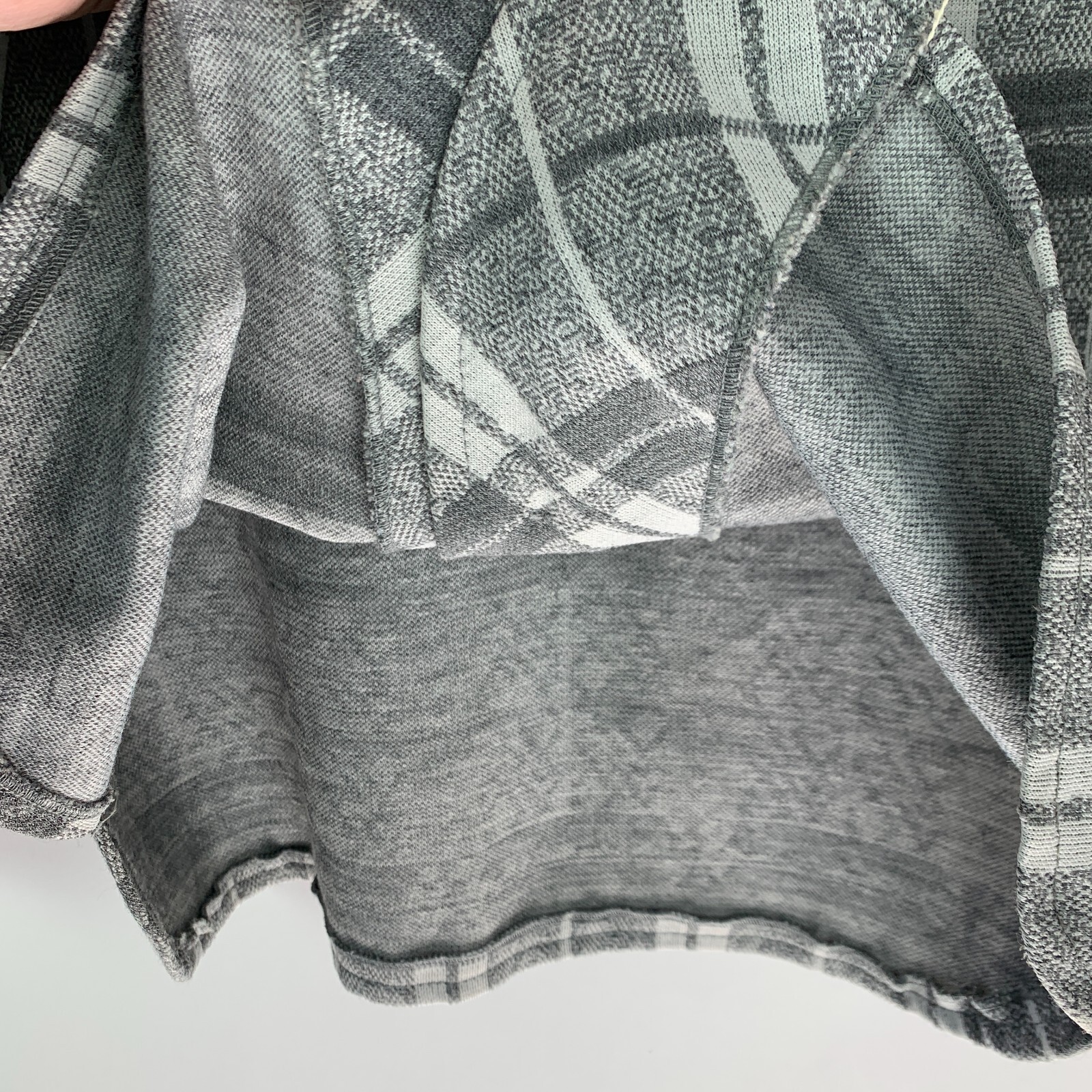 Fire Islander Gray Plaid Button Down Shirt Leisure Jacket Womens 15/16