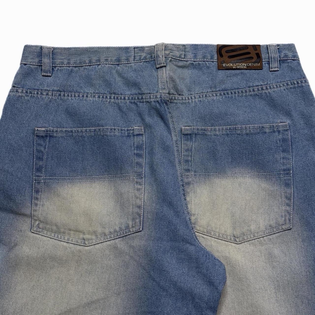 Vintage Y2K 2000s Evolution In Design Light Wash Baggy Jean Shorts Size 40