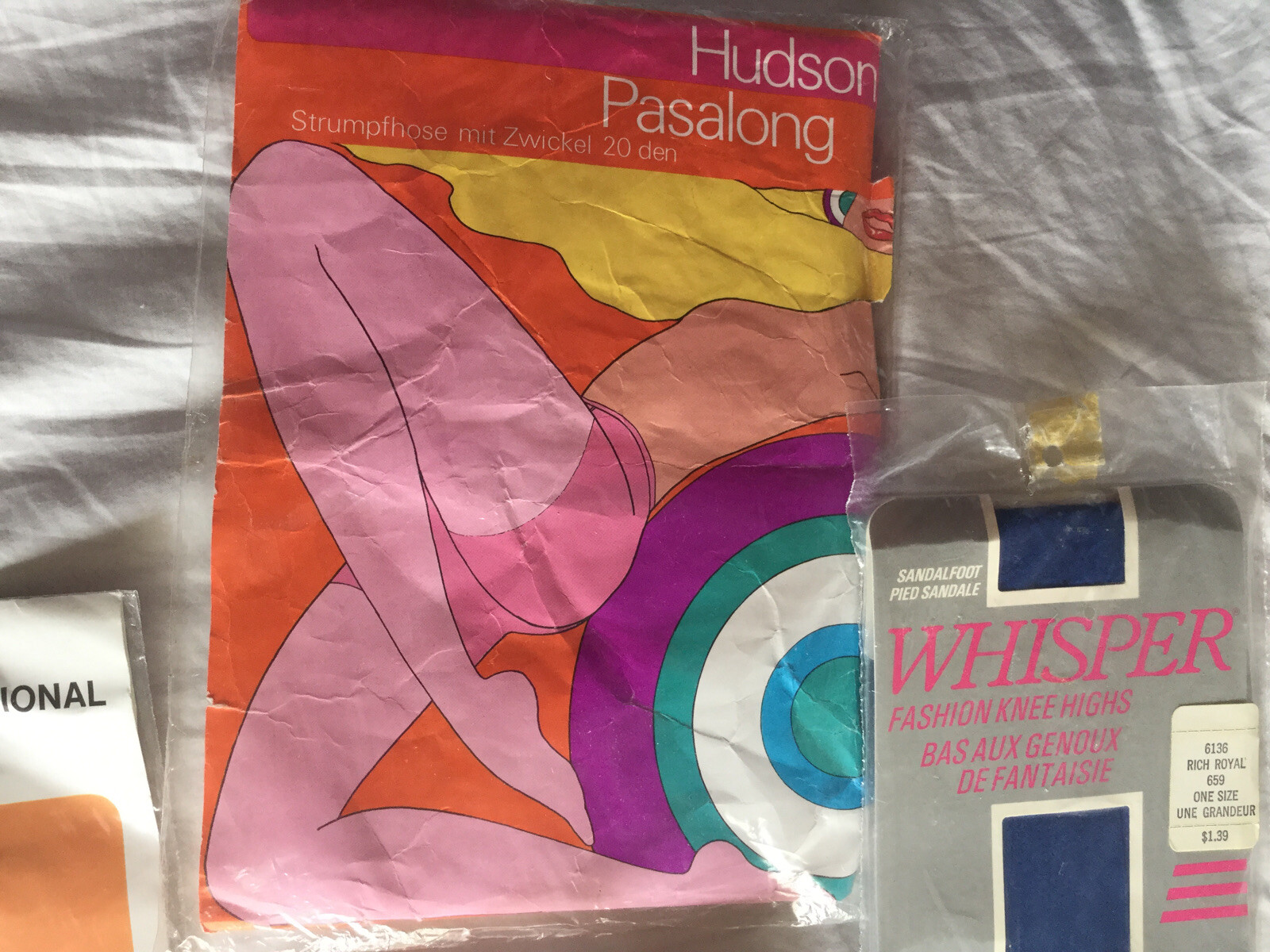 4 Pair lot vtg Nylon Stockings Hosiery Lot various styles Sizes German USA