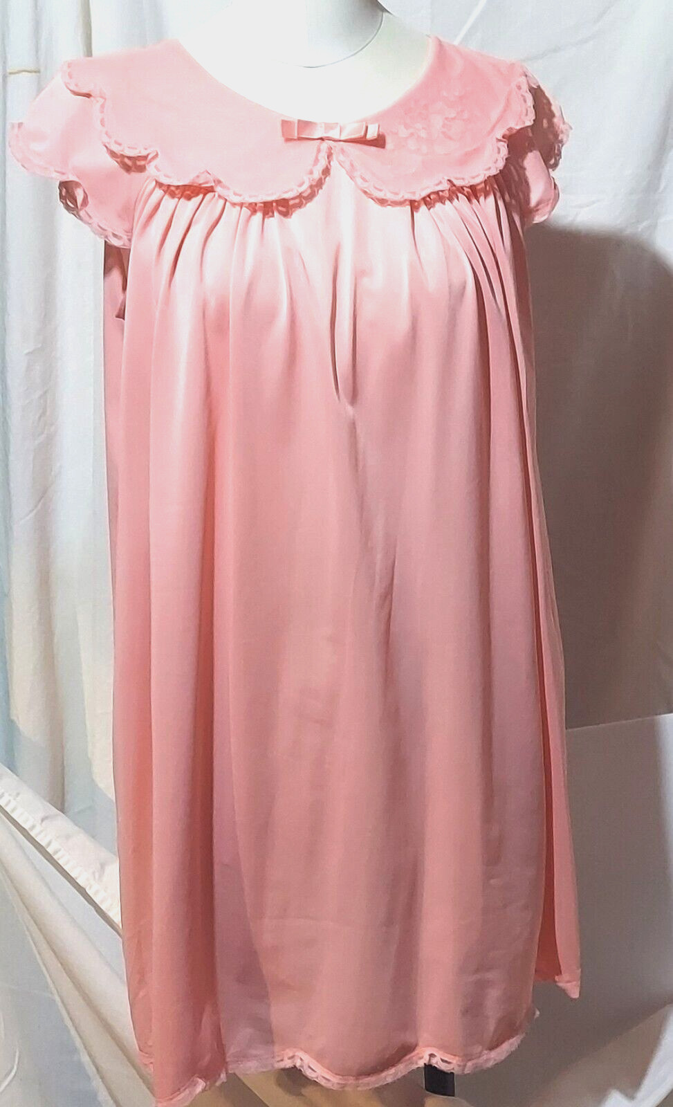 Vintage Pink Longer Baby Doll Gown Size L or XL