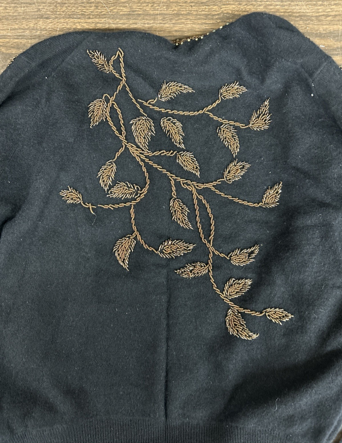 MILES SWEATER 70% LAMBS WOOL 20% FUR FIBER 10% NYLON COPPER BEADED SWEATER