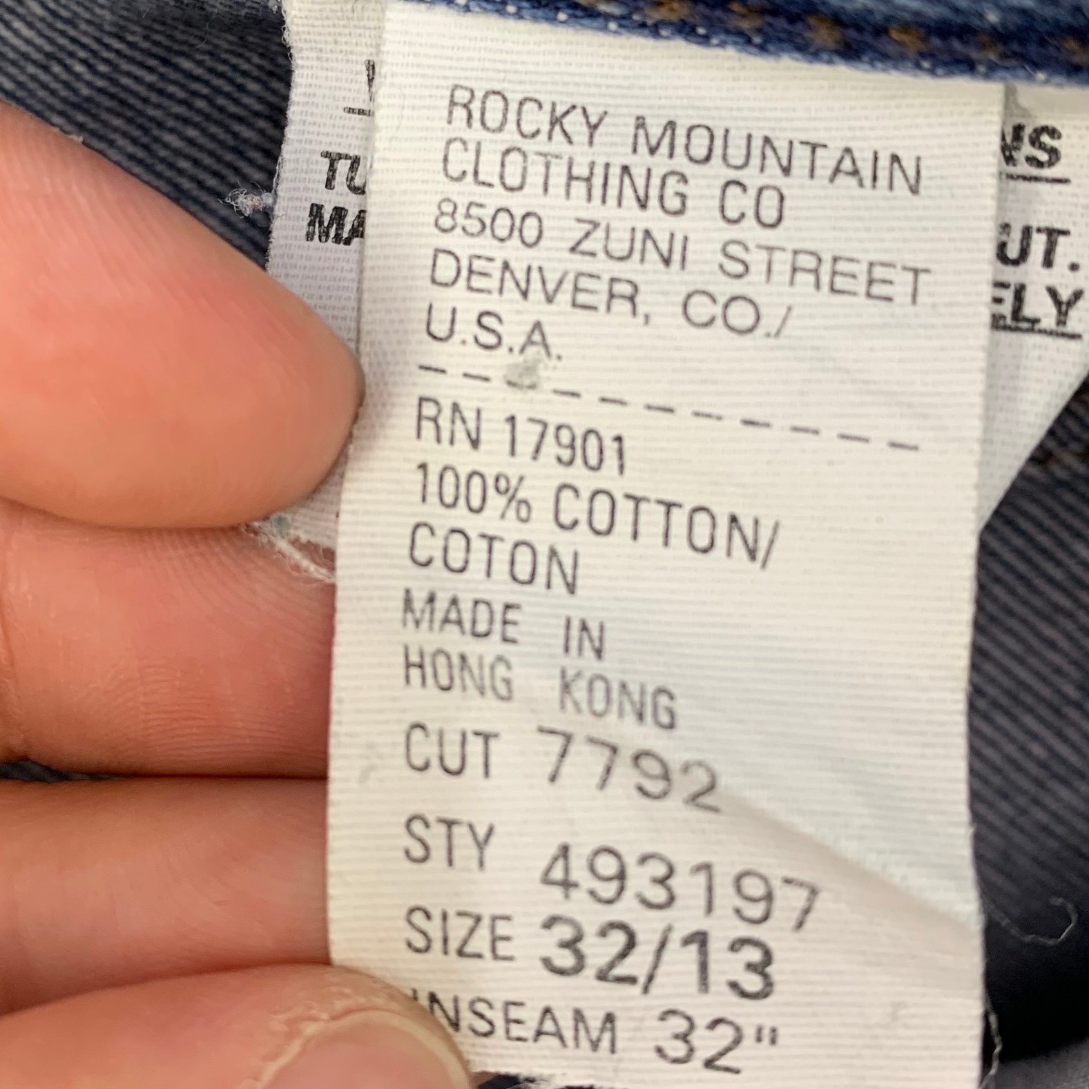VTG Rocky Mountain Jeans Women 32/13 Blue Western High Rise Tapered Leg Bareback