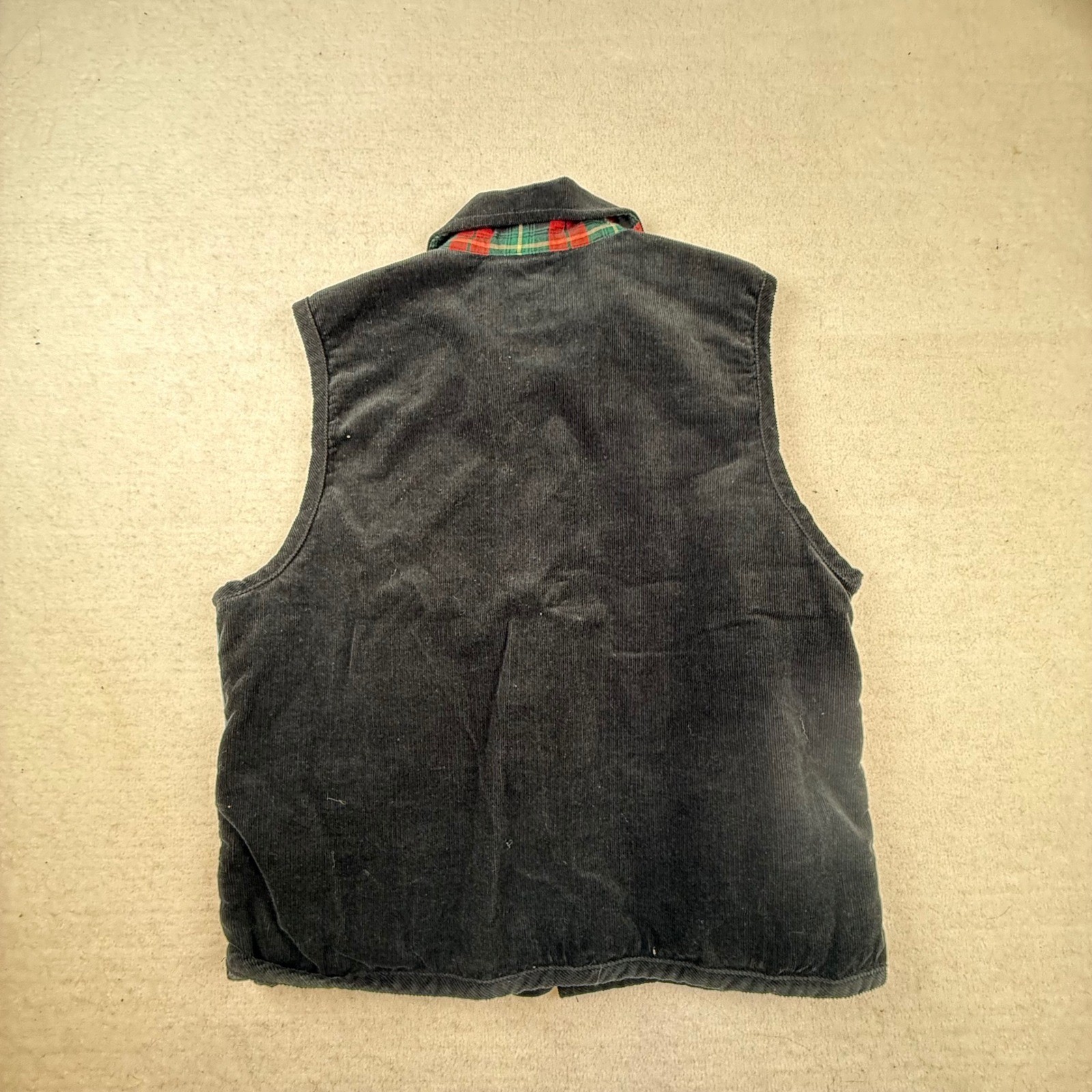 Susan Bristol Petites Patchwork Bear Moon Vest Womens M cabin folk art grandma