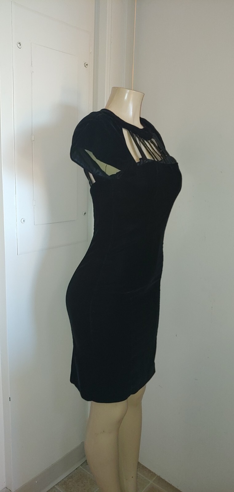 Vintage vampire Mistress Velvet Sequin 90s Dress Limited Edition
