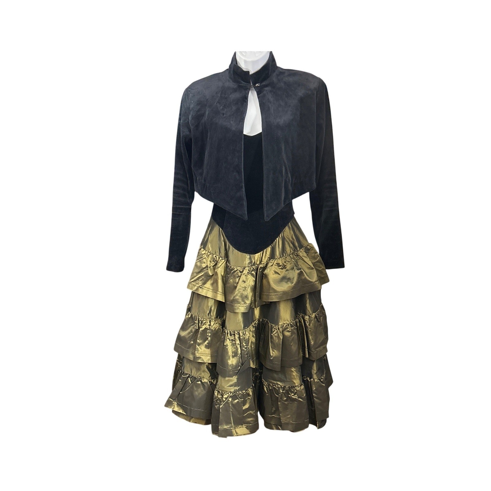 Vintage Betsey Johnson Dress Punk Tag Set Ruffle Whimsigoth Gothic Rare Grail