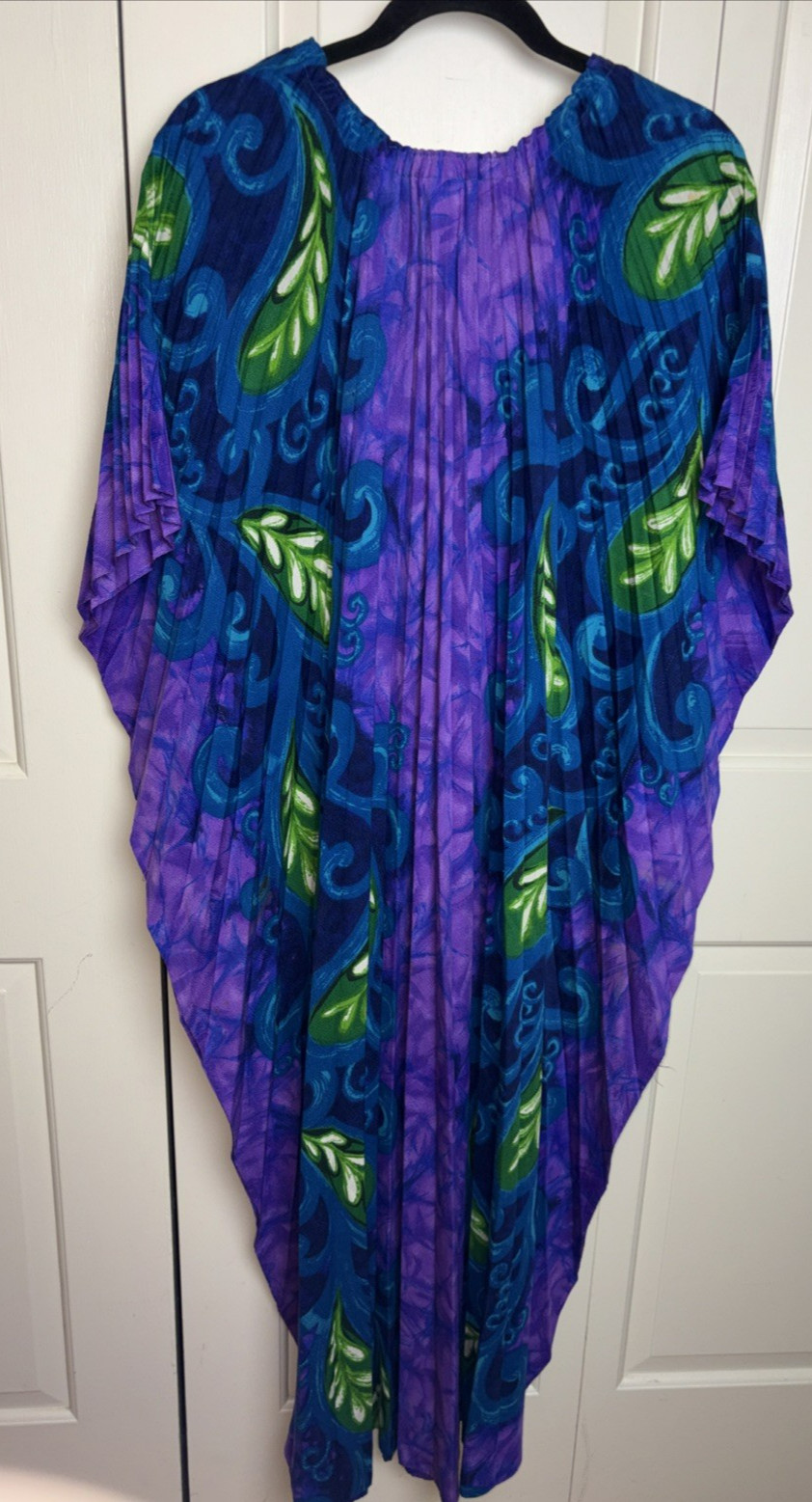 Kamehameha Women Dress Vtg 60s Floral Hawaiian Muumuu Made In Hawaii purple OS